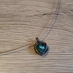 Italian Necklace Turquoise Wire Handmade